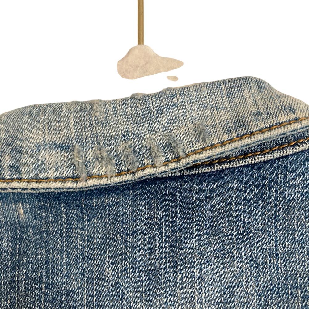 NWT Silver Jeans Co Mid Wash Denim Button Up Distressed Western Vest Size Medium - Picture 9 of 16